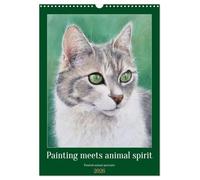Painting meets animal spirit - Painted animal portraits (Wall Calendar 2026 DIN A3 portrait), CALVENDO 12 Month Wall Calendar: Vibrantly painted and touching animal portraits