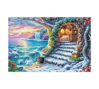 Painting Ocean Wave Rompicapo 1000 Pezzi Per Nonni E Nipoti Cartone Rigido Esercizio Mentale Per Serate in Famiglia Da Passatempo Con Poster Incluso 1000 PCS
