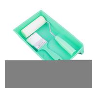 Painting Roller Kit, Short Handled Paint Roller Set with Tray, 9.06x5.71x1.77 Inches Compact Efficient Renovation Tool for Doors, Decks, Cabinets, Fences, Crafts and Touch Ups on House Projects