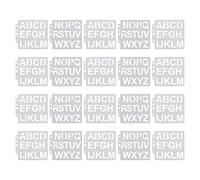 Painting Stencils 20Pcs | PET Letter Patterns for Stippling & Drawing | Reusable Art Templates for Crafts/Scrapbooking/Wall Decor | 14x12.8cm - Mouldboard