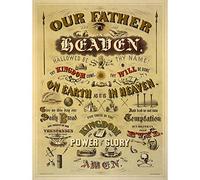 Paintings Religion Christianity Lord Prayer Recovered Art Print Poster Wall Decor 12X16 Inch Dipinti Cristo Manifesto Parete