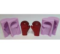 Paio Di 3D 4cm Boxe Guanti Silicone Stampi Per Torta Topper, Resina, Clay Cera
