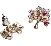 Paio di Orecchini a Bottone con ciondoli a Forma di Albero di Perle di Moda, Cristalli creativi, Gioielli con Piercing all'orecchio, Regalo per Le Donne, Ragazze Adolescenti, Viola Practical Design