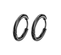 paio di orecchini a cerchio con fibbia per l'orecchio in acciaio inossidabile gotico per le donne/uomo cuore di pesca quadrato rotondo gioielli hip-hop punk antiallergiaffascinante e alla moda.