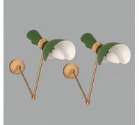 Paio Di Regolabile Swing Braccio Parete Lampada - Industriale Plug-In Sconce
