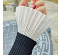 Paio Donna Finte Falso Simil Polsino Maniche Bell Flare Plissettato Pizzo NR9