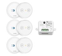 Paio Interruttore per Luce Senza Fili, LoraTap 3pz Interruttori Remoto con Base Magnetica 1 Ricevitore a Relè 2500W, Telecomando 200m 230V, On/Off Switch Wireless per Lampade e Apparecchi Elettrici