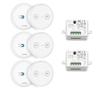 Paio Interruttore per Luce Senza Fili, LoraTap 3pz Telecomando RF con 2 Modulo Relè Wireless 10A 2500W, Controllo a Distanza Fino a 200m, On/Off Wireless Switch per Lampade e Elettrodomestici