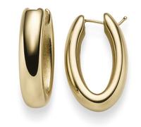 Paio Orecchini a Cerchio 27,5x6,5mm Orecchini 585 Oro Brillante Leggere