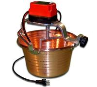 PAIOLO ELETTRICO IN RAME MARTELLATO CON FONDO PIANO MOTORE POTENZIATO 24W 9 LITRI DI CAPACITA' art. 08MP NUOVAFAC