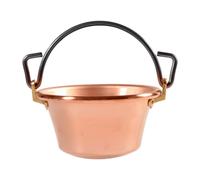 Paiolo in rame con manico ad arco di cm 22