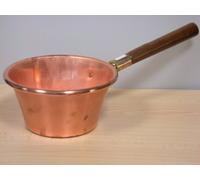 Paiolo in rame con manico in legno di cm 28