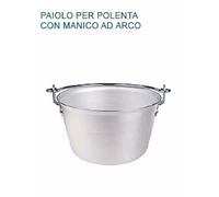PAIOLO POLENTA Alluminio Ø 20 X12,5H MANICO ARCO Professionale Pentole Agnelli