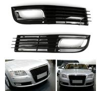 Pair ABS Car Lower Bumper Grille Fog Light Grill Chromed Per Audi A8 D3 08-10 T0