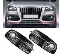 Pair ABS Front Fog Lamp Lower Grille Grill Cover Kit For Audi Q5 MK1 2013-17 H0