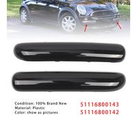 Pair Front Bumper Trim Set Per Mini One Cooper R50/R52/R53 01-2004 Glossy Black