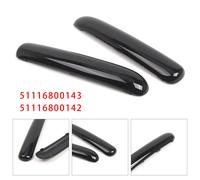 Pair Front Bumper Trim Set Per Mini One Cooper R50/R52/R53 01-2004 Glossy Black.