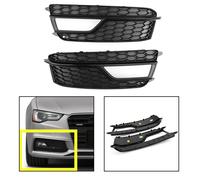 Pair Front Fog Lamp Black Trim Grills Grill Per AUDI A5 S-Line S5 2013-2016 R0