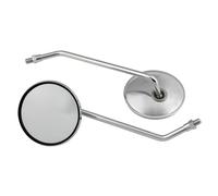 Pair Mirrors Rearview M10 Adjustable Homologated Motorcycle Scooter Metal Chrome