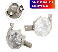 Pair of Front Indicator Light Lamp Flasher Clear Lens per Mini Cooper S1 Y0 H7