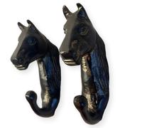 Pair of Wall-Mounted Cast Iron Horse Head Hook