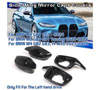 Pair Side Wing Mirror Caps Covers Black For BMW M2 G87 M3 G80 G81 M4 G82 G83