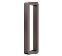 Paired Handles for Single Door,Modern Push-Pull Door Handle Round Corner, Stainless Steel Smooth Bar Pull Handle for Indoor Outdoor Gate, 38x25mm Pole(Brown,42.5cm/16 3/4")