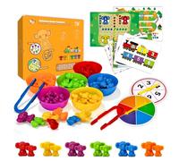Pairez Toys Giocattolo contatore per Bambini, contatore di Koala Animali con Carte attività per Gioco Serpenti e Scale, Giochi da Tavolo Ludo manipolatori di apprendimento matematico.