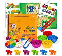 Pairez Toys Giocattolo contatore per Bambini, contatore di Koala Animali con Carte attività per Gioco Serpenti e Scale, Giochi da Tavolo Ludo manipolatori di apprendimento matematico.