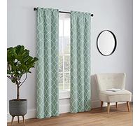 Pairs to Go Modern Decorative Rod Vickery-Confezione da 2 Tende per Finestra, Misto Cotone, Spa, 56" x 84", 2 unità