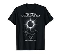 Pais Vasco Total Eclipse Spagna 12 Agosto 2026 Maglietta con Stampa Grafica Economica