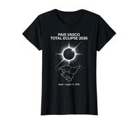 Pais Vasco Total Eclipse Spagna 12 Agosto 2026 Maglietta con Stampa Grafica Economica