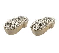 Paisley Design Indiano Tessuto Stampa Blocco 2 Mehndi Arte Blocco. i77-356