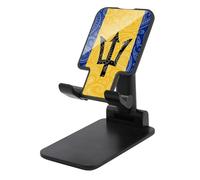 Paisley E Barbados Bandiera Paisley Modello Novità Pieghevole Supporto Del Telefono Cellulare Stampato Regolabile Desktop Phone Holder Accessori Da Viaggio 6.5×3.5×2.5 Pollici