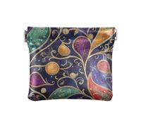 Paisley Gem Colore Blu Navy Donna Piccola Pelle Cambiare Borsa Comodo Portamonete per Ragazze Donne Signore
