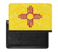 Paisley New Mexico State Flag Funny Passport Holder Wallet Cover Slim Travel Document Organizer con slot per carte di credito per donne uomini, Stile:, Taglia unica, MHXYZHW