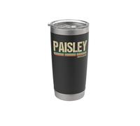 PAISLEY Nome Cognome Retro Vintage Compleanno Bicchiere termico in acciaio inox doppia parete