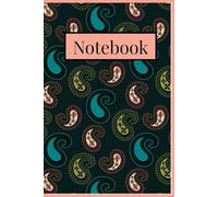 Paisley Pattern Lined Notebook | 6 x 9 Inch Journal with 120 Pages for Writing and Notes