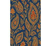 Paisley Pattern Notebook (6x9): Blue and Gold Ornamental Lined Notebook for Writing and Notes | Elegant Boho Style Journal for Women and Teens | ... for School, Work or Everyday Use | 100 Pages