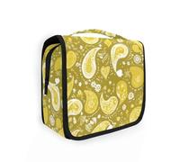 Paisley Patterns Fawn Borsa da viaggio con gancio per appendere Borsa cosmetica da viaggio portatile di grande capacità con scomparti e maniglia