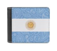 Paisley - Portafoglio sottile con bandiera dell'Argentina, tasca frontale, con porta carte di credito e carta d'identità, per donne e uomini, Stile:, Taglia unica, Per tutte le stagioni