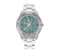 Paisley Psyche - Orologio da polso da uomo, in acciaio inox, analogico, al quarzo, Stile:, regular, Bracciale
