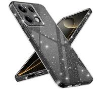 Paitech Glitter Cover per Xiaomi Redmi Note 13 4G(Non per 5G) con Protezione Fotocamera, Custodia Glitter Silicone Morbido TPU Protezione Case, Sottile Antigraffio Antiurto Antimpronta Cover, Nero
