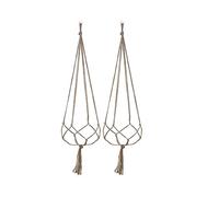PAITOK Confezione da 2 fioriere da appendere, vasi per piante da appendere, in macramè, set di vasi da appendere per piante da esterno, interni, balcone, soffitto, giardino (105 cm x 2)
