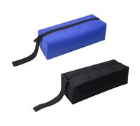 PAITOK Set di 2 Borsa Porta Attrezzi Piccola e Portatile, Multifunzionale in Tela, con Cerniera, Vari Colori Disponibili, per Utensili, Giardinaggio, Lavoro Fai da Te e Artigianato (Blu e nero)