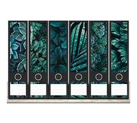 PAIVSUN - Etichette autoadesive per raccoglitori di colore verde, 12 adesivi per dorso dei raccoglitori e 12 etichette per scrivere