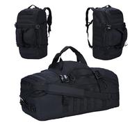 PAIWPHLI Borsone da palestra da viaggio con borsa da viaggio con borsa da viaggio per il fine settimana per campeggio all'aperto caccia, nero, 80L, Borsone