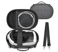 PAIYULE Custodia compatibile con Meta Quest 3/per Oculus Quest 3S per cuffie di realtà virtuale Elite, supporto per controller touch, adattatore di alimentazione, accessori per viaggi, colore grigio