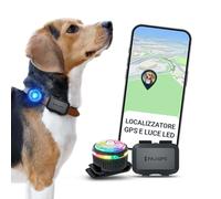 PAJ GPS Tracker 4G Mini per Cani - 3 Mesi Accesso Premium Inclusi + MINI Luce Led, Notifiche Fuga, GPS Tempo Reale, 100% Impermeabile, Compatibile con tutti i Collari/Pettorine, Allarmi in App, Nero