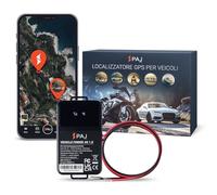 PAJ Localizzatore GPS 4G con Cavo per Automobili, Moto e Altri Veicoli | Collegamento Diretto Batteria - Tracciamento Tempo Reale - Notifiche Stato Batteria - 365gg Storico Percorsi - Area Sicura